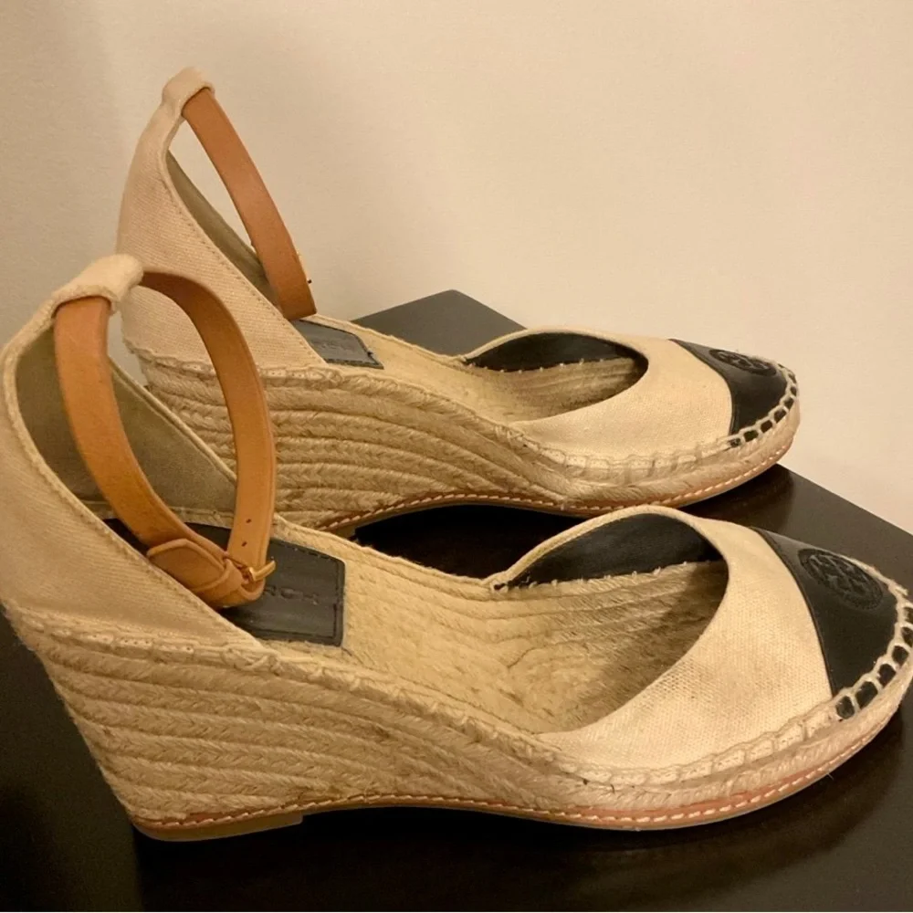 Tory Burch Color Block Wedge Espadrille Sandals